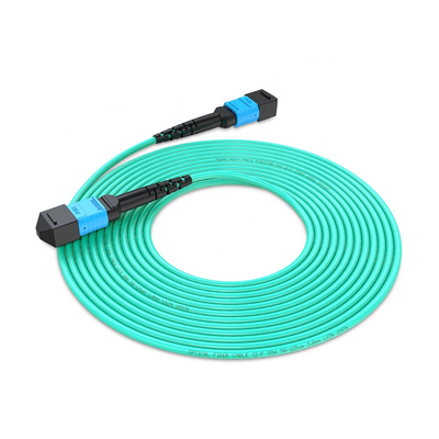 12 ألياف LSZH 10M TYPE B Mpo إلى Mpo Fiber Cable OM3 Fiber Patch Cord
