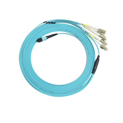 1-30 متر MTP / MPO إلى LC Fiber Cable 3.0mm Fan Out Fiber Optic Cable